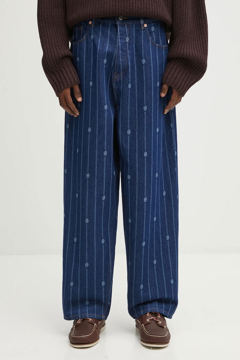 Дънки Drôle de Monsieur Drôle de Monsieur Le Jean Baggy Monogramme Jeans Синьо | I.BP168.CO238