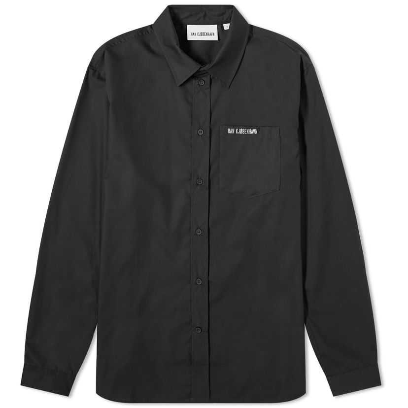 Риза Han Kjøbenhavn Logo Regular Fit Shirt by Han Kjobenhavn Черно | M-133359-BLK