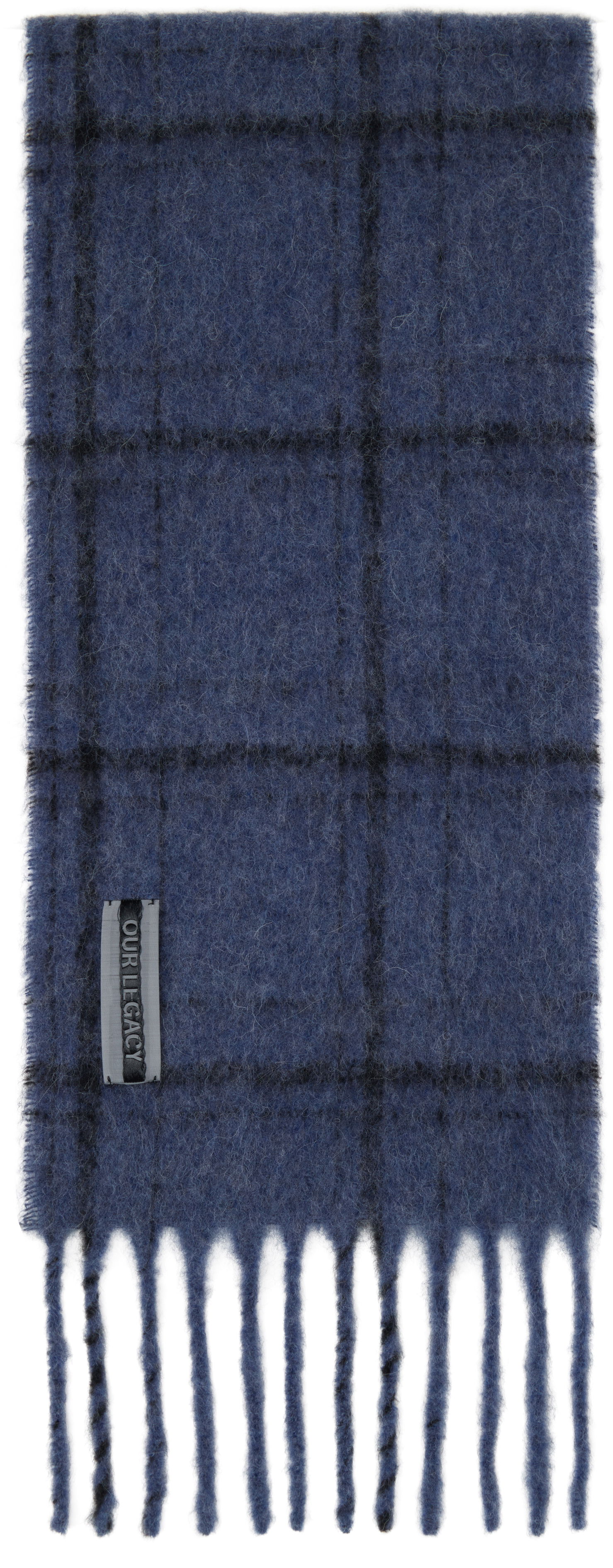 Шал OUR LEGACY Our Legacy Estate Checked Mohair Scarf Синьо | A2258EDS, 0