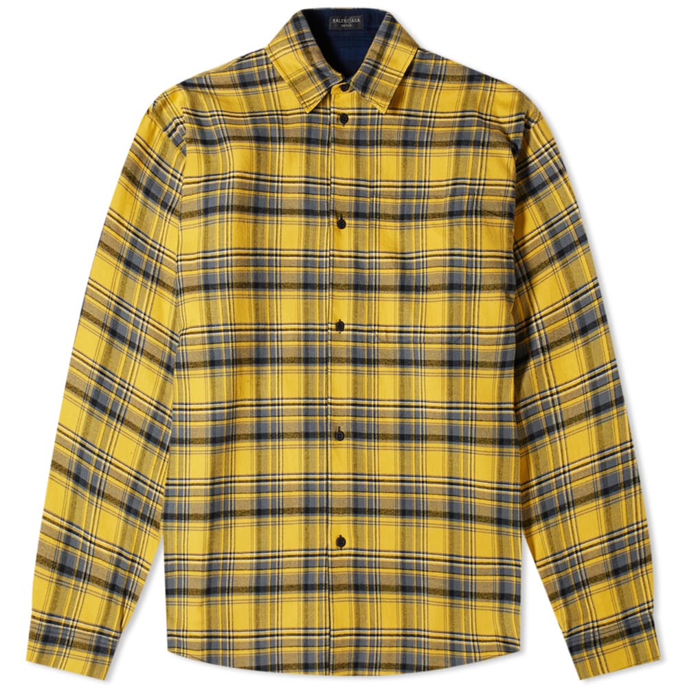 Риза Balenciaga Reversible Oversized Check Overshirt Жълто | 720105-TNM27-7660, 0