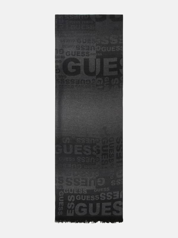 Шал GUESS Mito Logo-Print Scarf Черно | AM9408VIS03