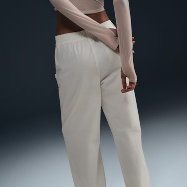 Панталони Nike Mid-Rise Twill Pants, Sportswear Collection Бяло | HF9430-133, 2