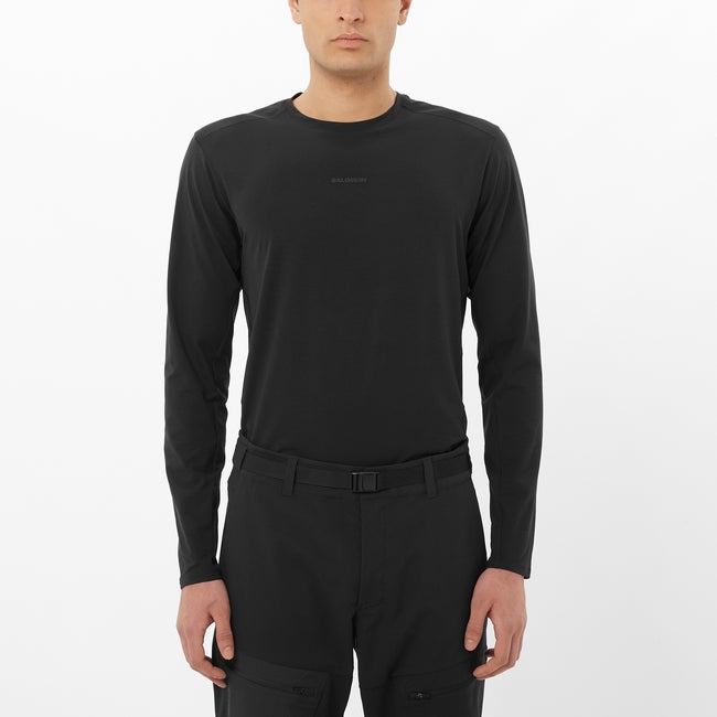 Тениска Salomon Long Sleeve T-Shirt Черно | LC2649800, 0