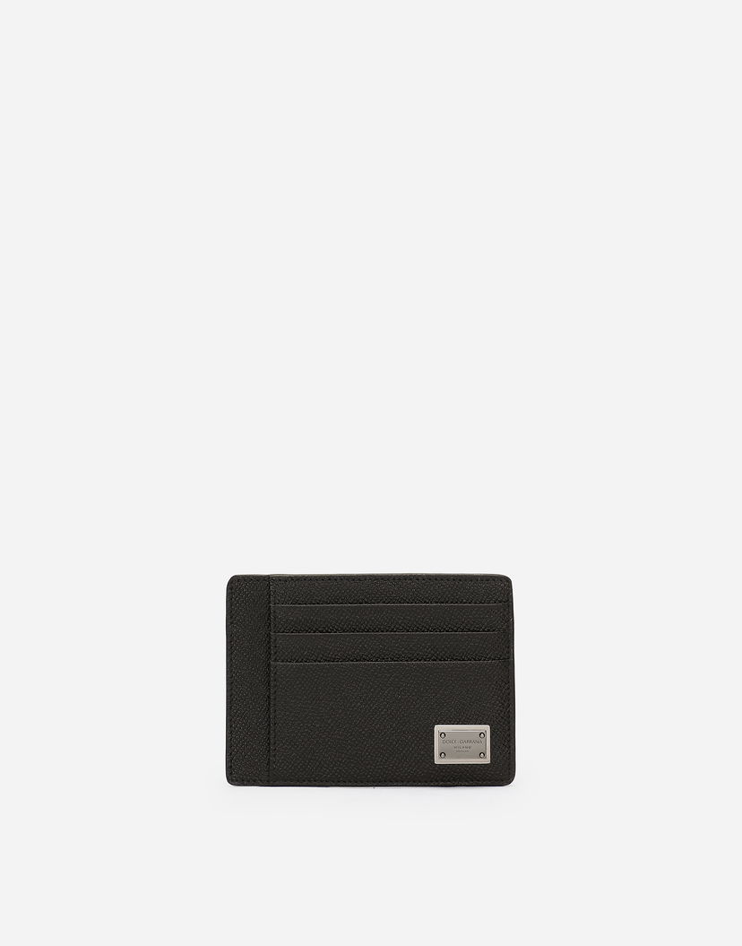 Портфейл Dolce & Gabbana Calfskin Dauphine-print Card Holder Черно | BP3325AG21980999