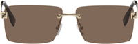 Sky Rectangular Rimless Sunglasses