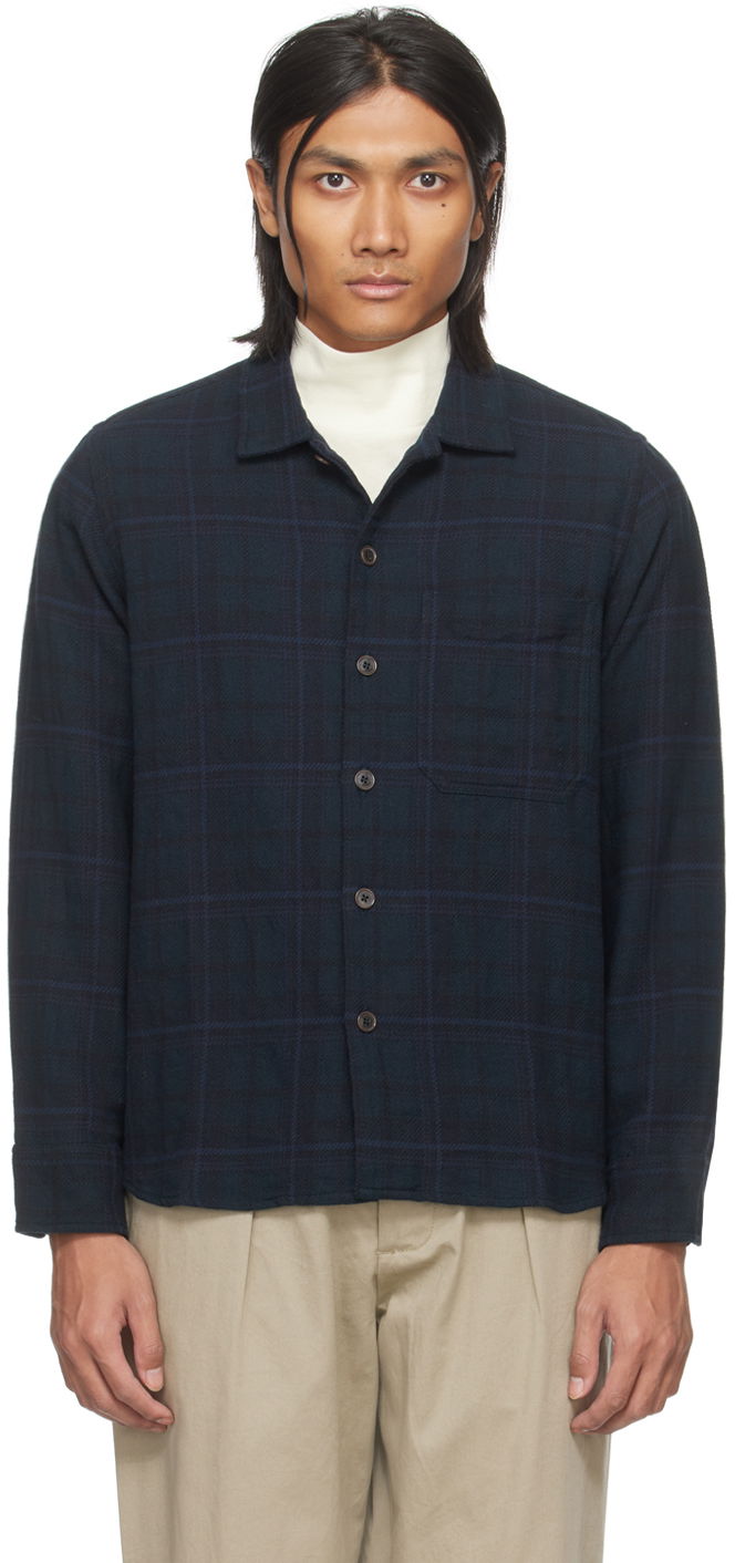 Риза Universal Works Universal Works OP Plaid Shirt Тъмно синьо | P2931, 0