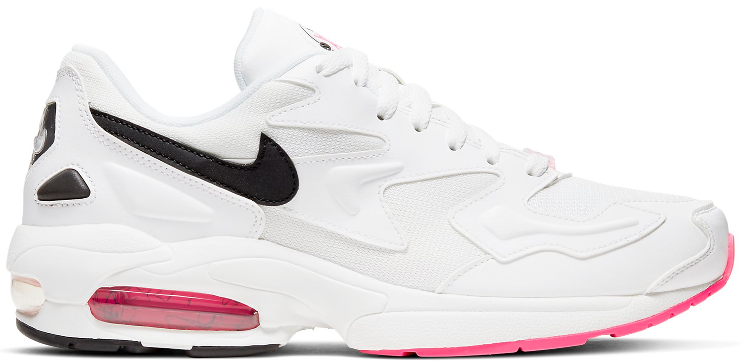 Кецове и обувки Nike Air Max 2 Light White Black Pink Бяло | AO1741-107, 0