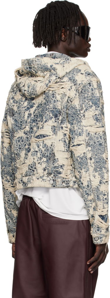 Яке Acne Studios Acne Studios Hooded Distressed Denim Jacket Синьо | C90202-, 3