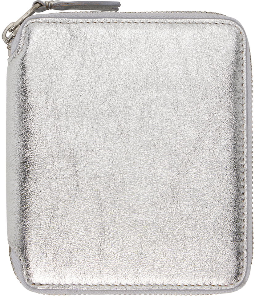 Портфейл Comme des Garçons Silver Leather Wallet Металик | SA2100G