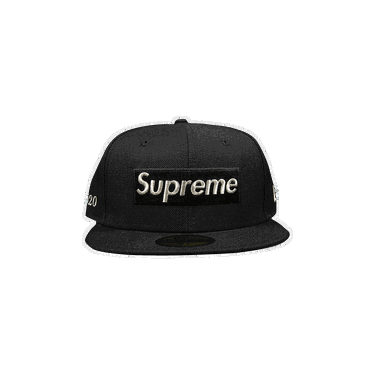 Шапка с козирка Supreme $1M Metallic Box Logo New Era Черно | SS20H21 BLACK, 0