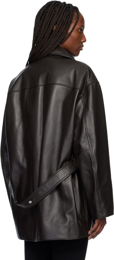 Яке Courrèges Courrèges Oversized Leather Jacket Кафяво | 425LBL322CV0036, 2