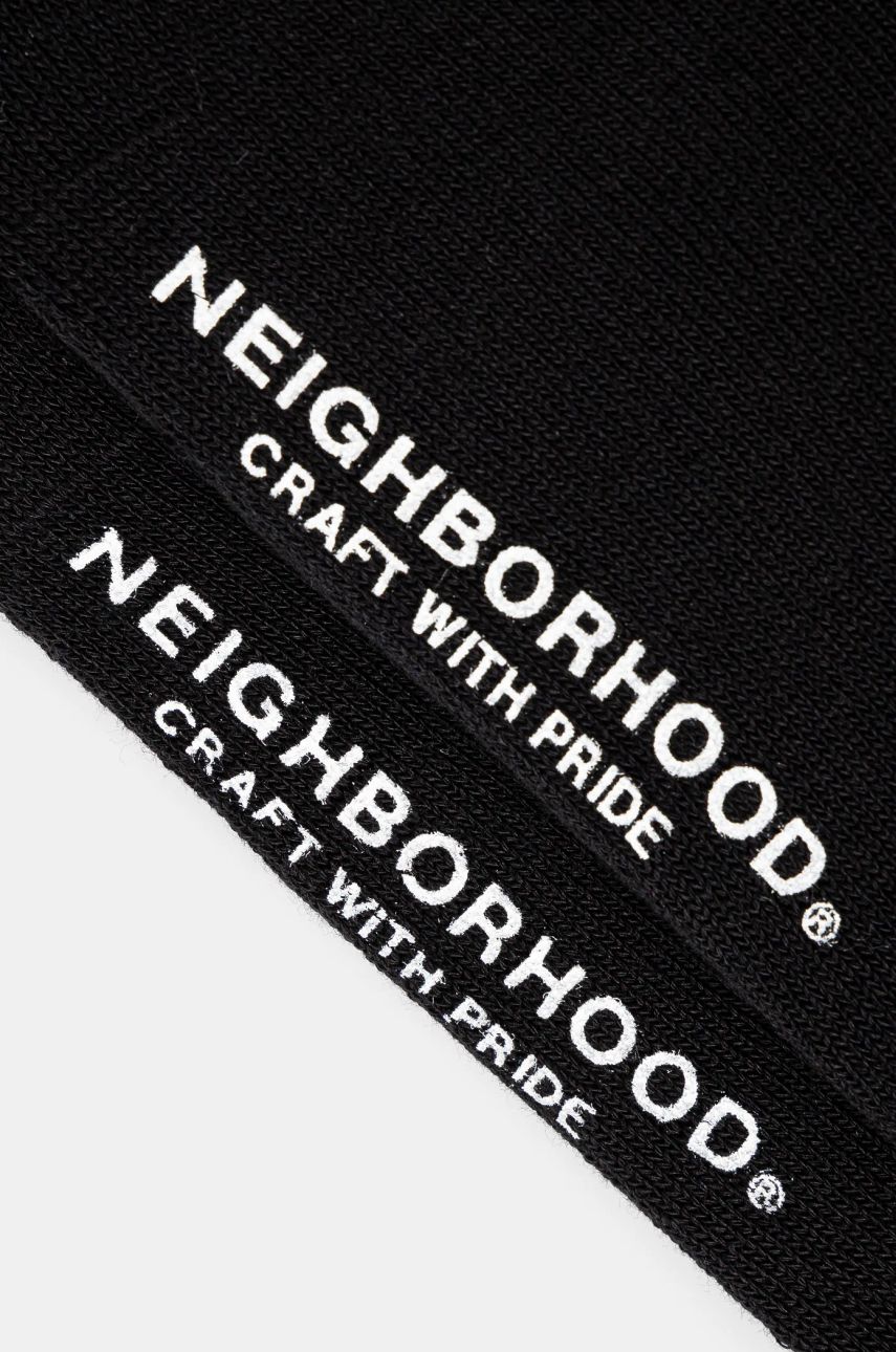 Чорапи Neighborhood Logo Socks Черно | 242WINH.UWM02, 1
