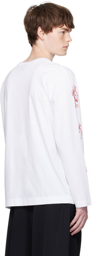 Тениска Simone Rocha Simone Rocha Tortoise & Hare Graphic Long Sleeve T-Shirt Бяло | 5194P51-M 0569, 2