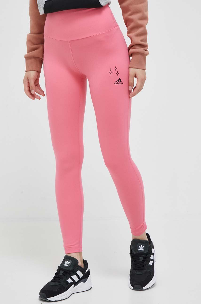 Клинове adidas Originals Sportswear Scribble Leggings Розово | IJ8766, 0