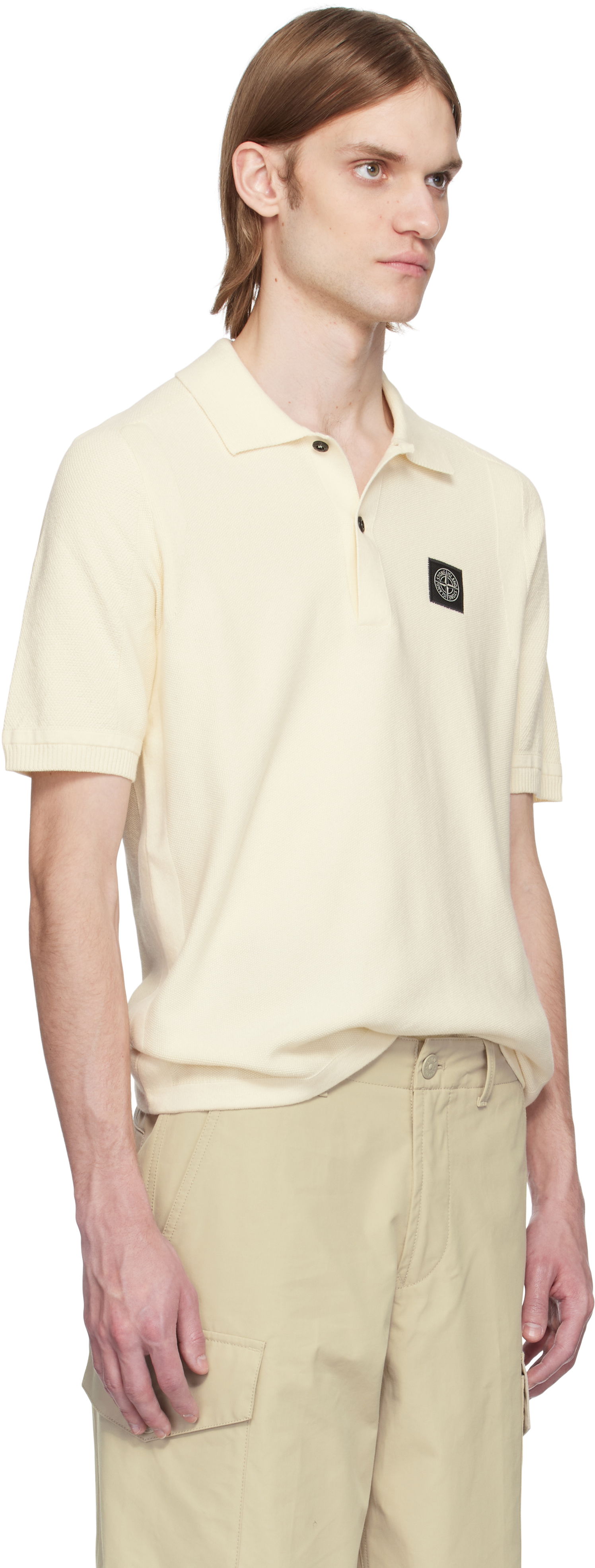Поло тениска Stone Island Stone Island Soft Organic Cotton Micro Stitch Polo Бяло | K1S15 5100033 S00B5, 1