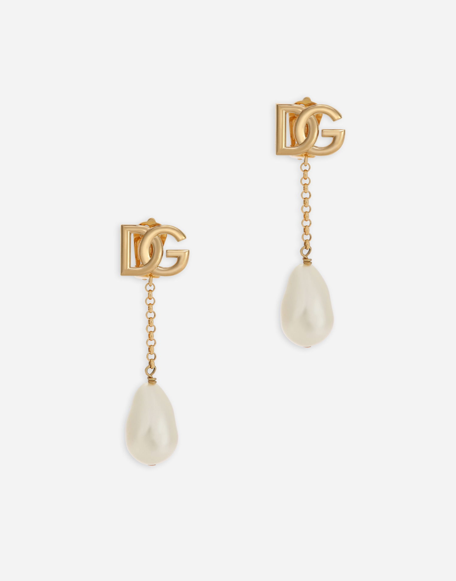 Обеци Dolce & Gabbana Dolce & Gabbana Gold Metal Dg Logo Pearl Drop Earrings Металик | WEP2P2W1111ZOO00, 0