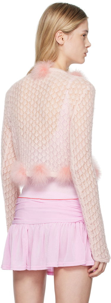 Пуловер Blumarine Pink Feather Cardigan Розово | A444M069A, 2