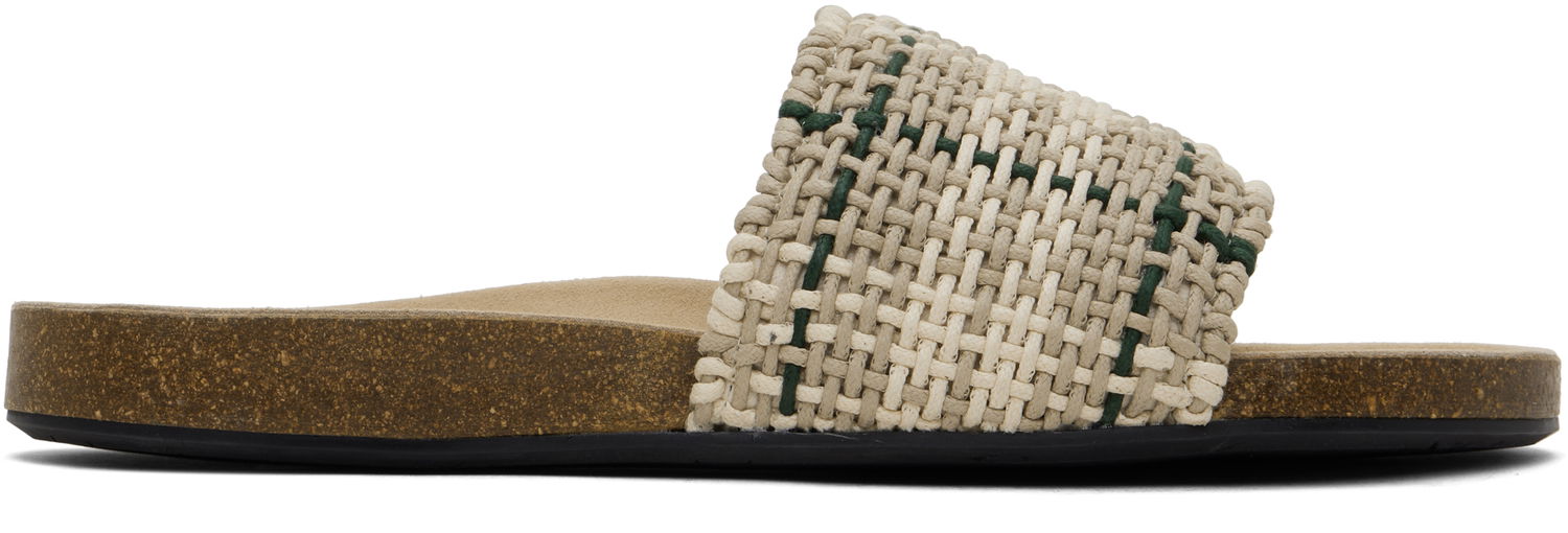 Кецове и обувки JW Anderson JW Anderson Check Slides Бежово | SN0101-FA0355, 0