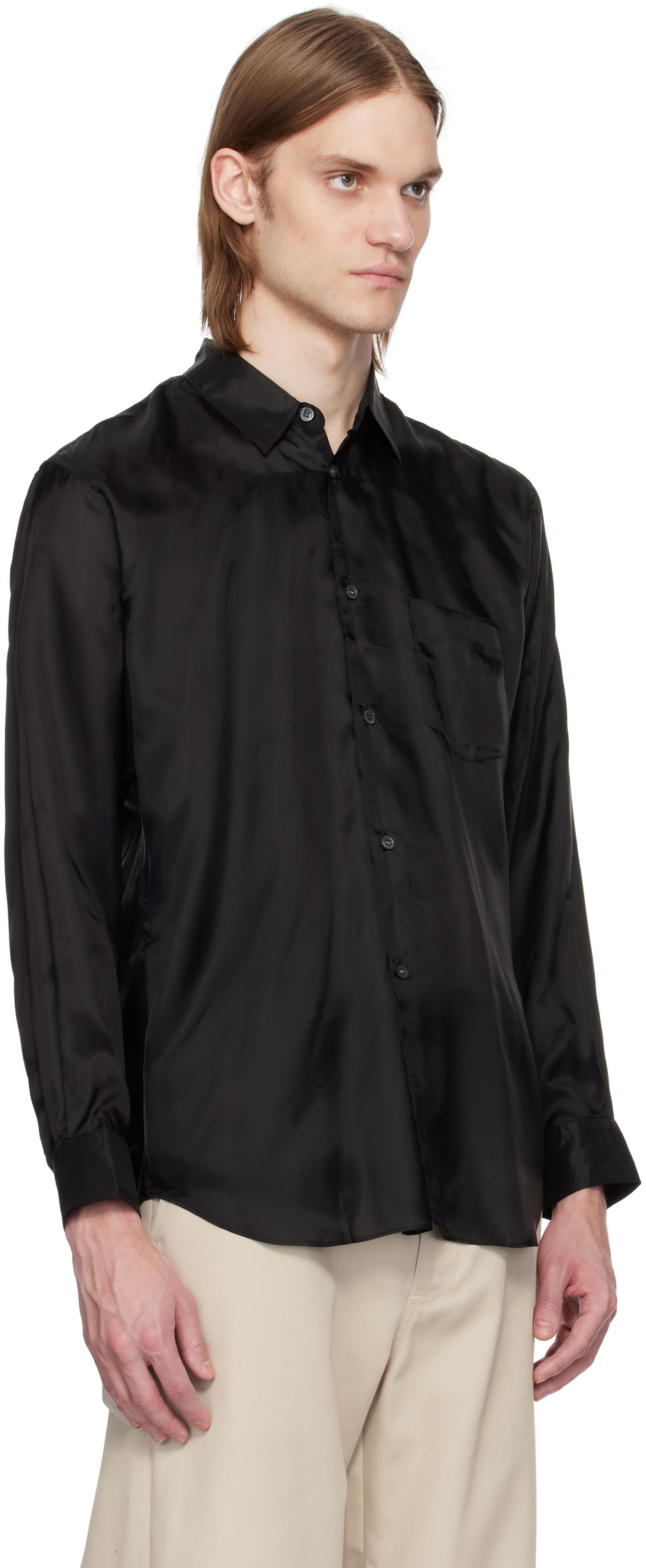 Риза Comme des Garçons Buttoned Shirt Черно | FZ-B132-051, 1