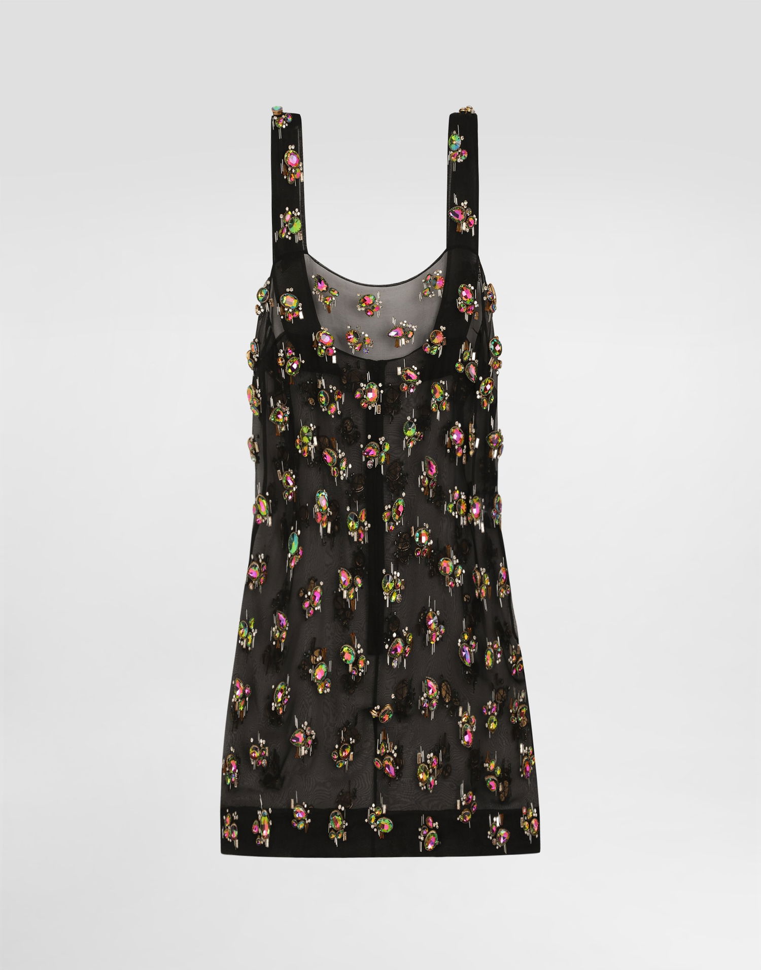 Pокля Dolce & Gabbana Dolce & Gabbana Embroidered Organza Mini Dress Черно | F60D1ZGDDFYS8400, 0