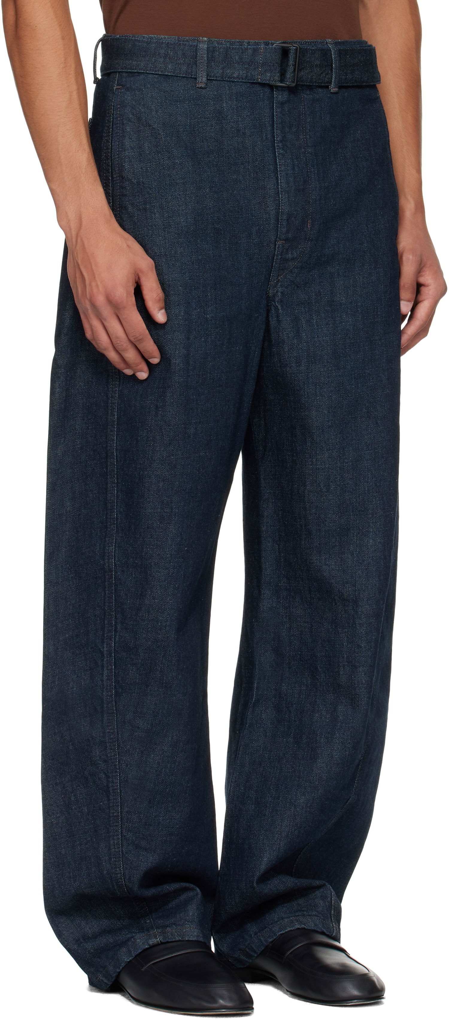 Дънки LEMAIRE Lemaire Twisted Belted Jeans Синьо | PA326 LD1056, 1