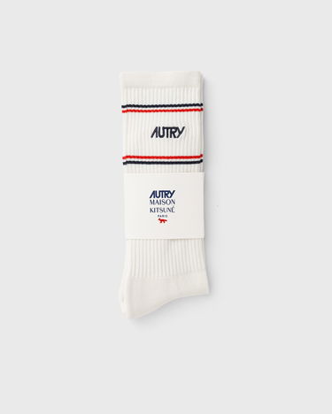 Чорапи Autry Autry x Maison Kitsuné Crew Socks Бяло | SOPUMK4W, 2