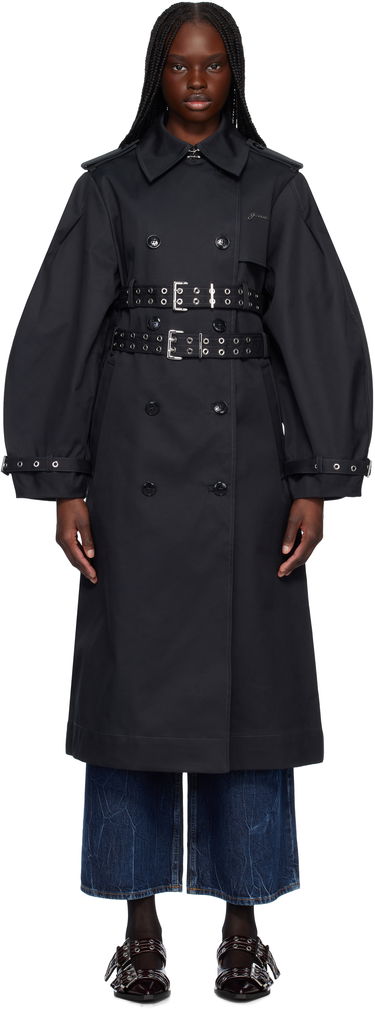 Тренчкот GANNI Ganni Bonded Cotton Trench Coat Черно | W0395, 0
