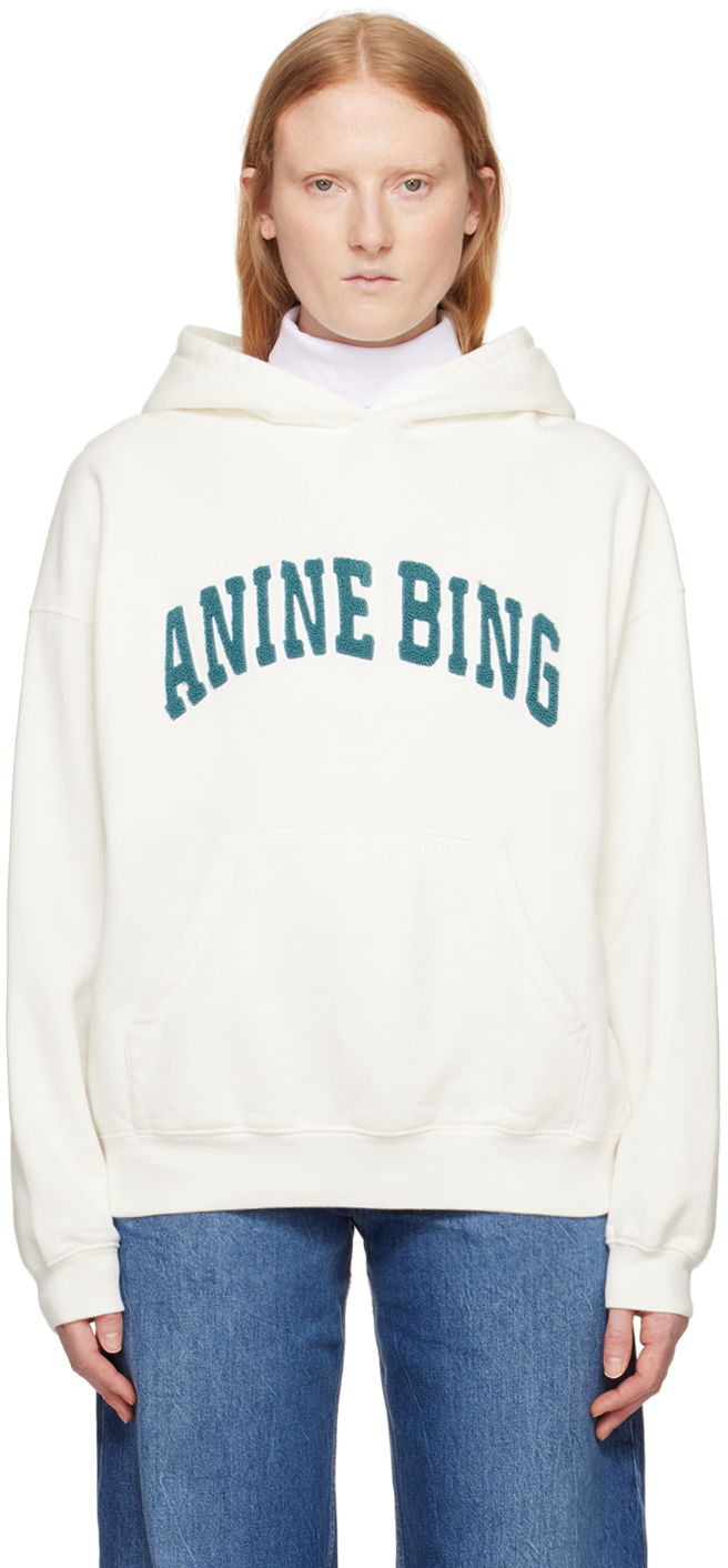 Суитчър Anine Bing Anine Bing Harvey Hoodie Бяло | A-08-10069-157, 0