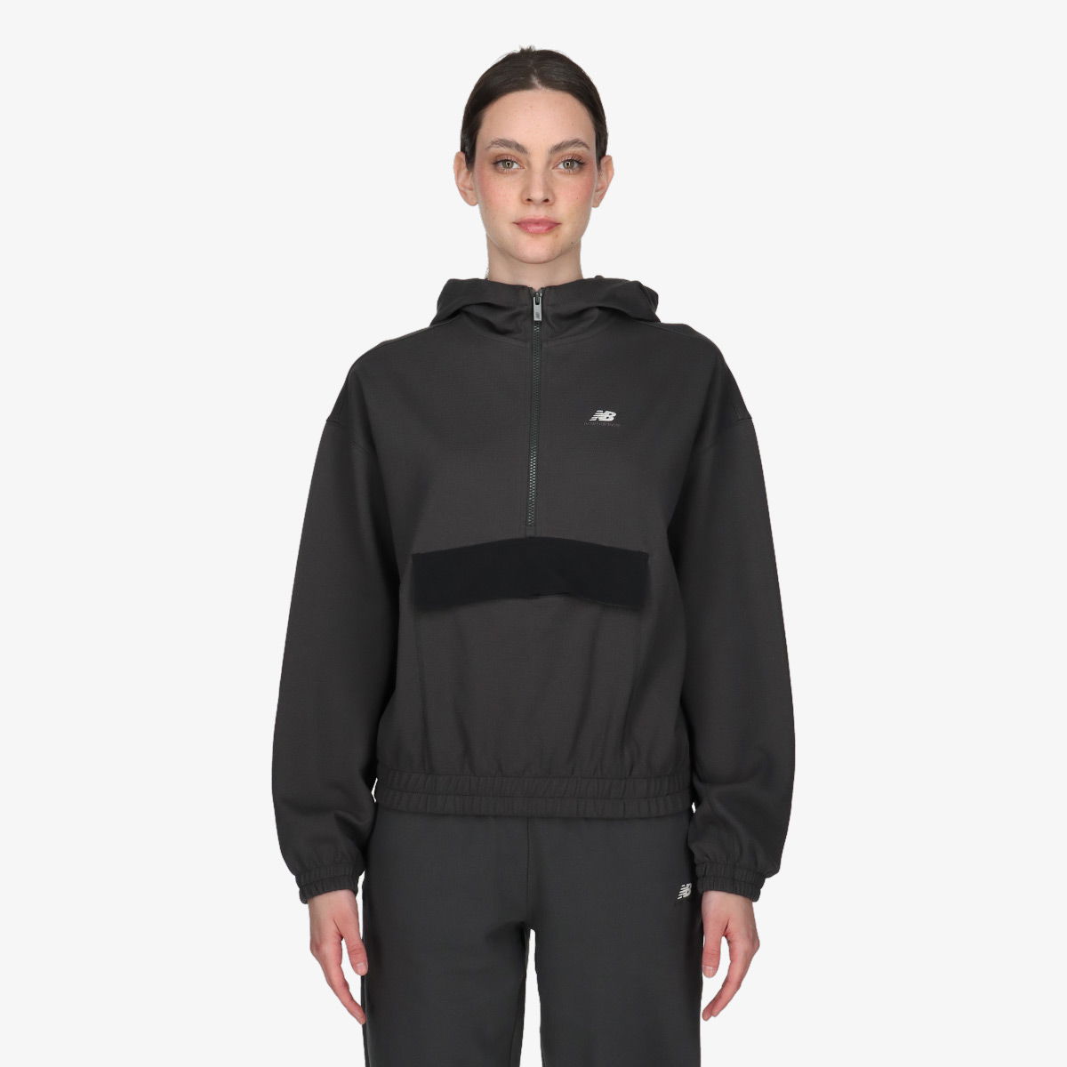 Суитчър New Balance Hooded Anorak Jacket Сиво | WT31525-ACK, 0