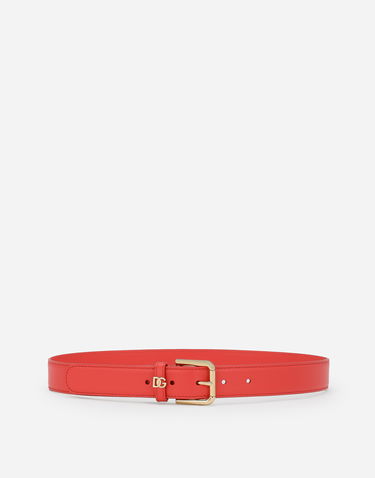 Колани Dolce & Gabbana Leather Belt With Logo Buckle Червено | BE1636AW57687550, 0
