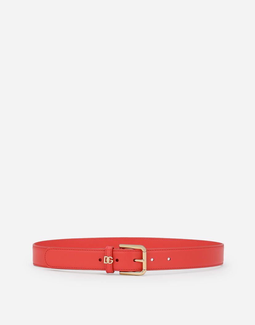 Колани Dolce & Gabbana Leather Belt With Logo Buckle Червено | BE1636AW57687550