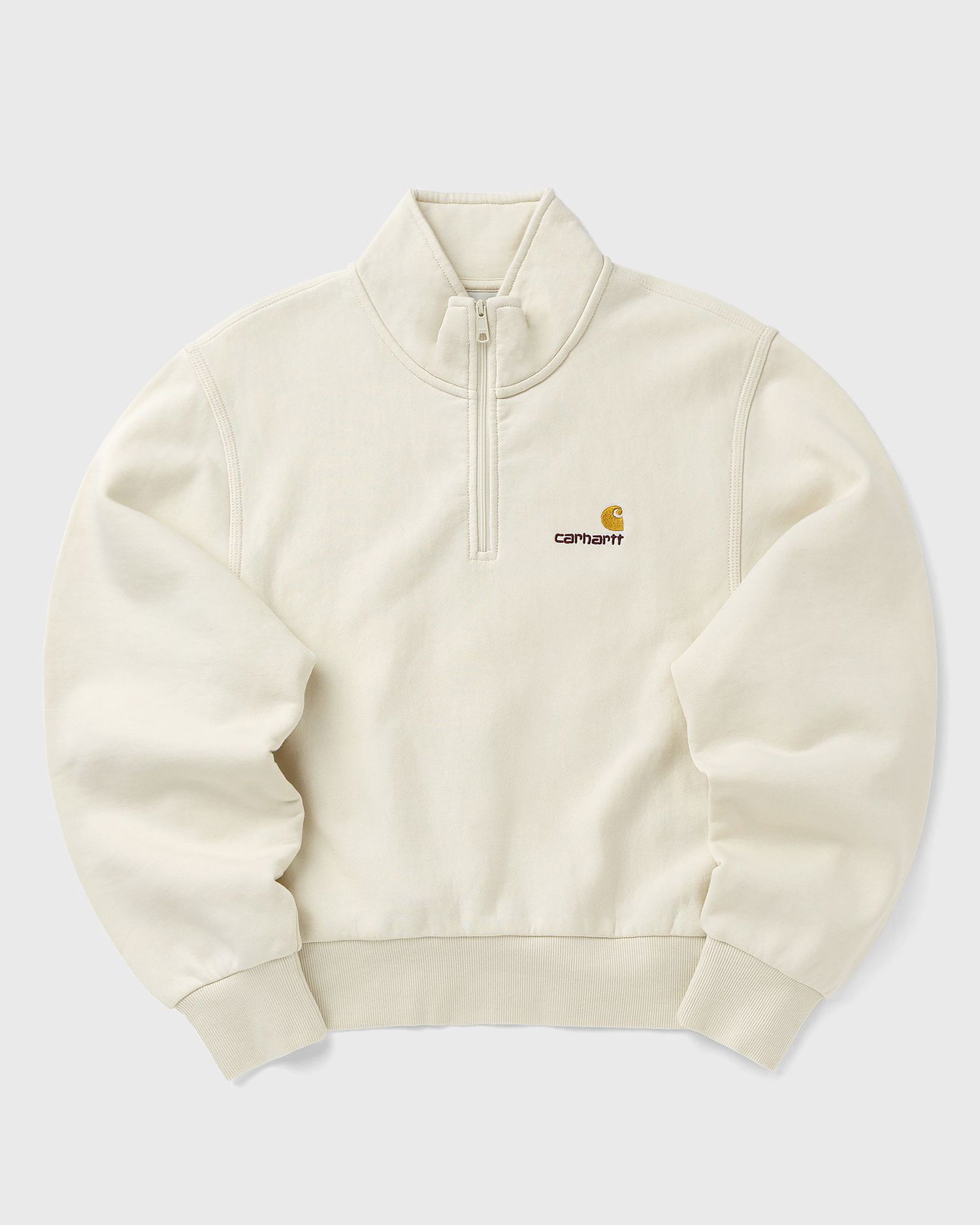 Суитчър Carhartt WIP American Script High Neck Quarter-Zip Sweatshirt Бежово | I033827-05.XX, 1