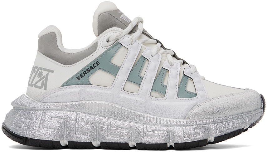 Кецове и обувки Versace Trigreca "White Silver" Сиво | 1004182_1A08159, 0