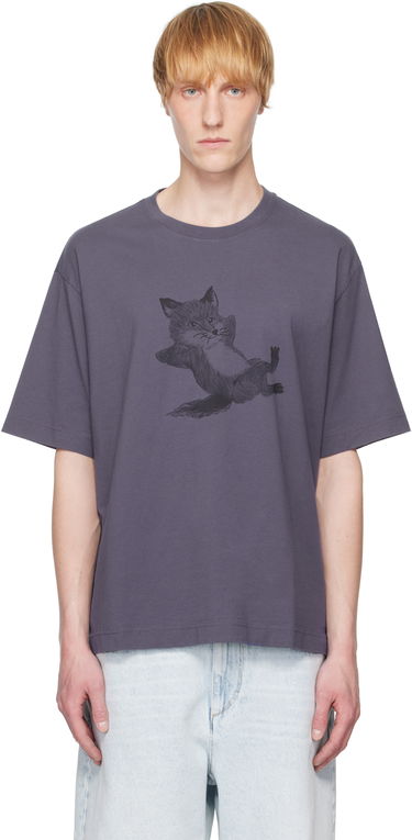 Тениска MAISON KITSUNÉ Maison Kitsuné Chillax Fox Oversize T-Shirt Лилаво | OM00108KJ0008, 0