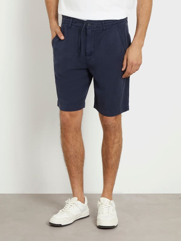 Къси панталони GUESS Mid Rise Shorts Синьо | M4GD25WDX72, 0
