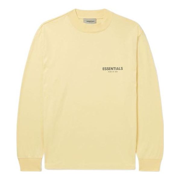 Тениска Fear of God Essentials Logo-Print Cotton-Jersey T-Shirt Жълто | FOG-SS22-004, 0