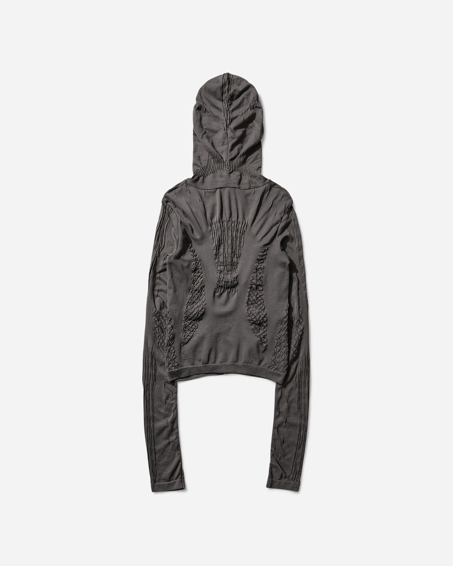 Суитчър ROA Seamless Knit Cropped Hoodie Сиво | RBWW054YA20 GRY0001, 0