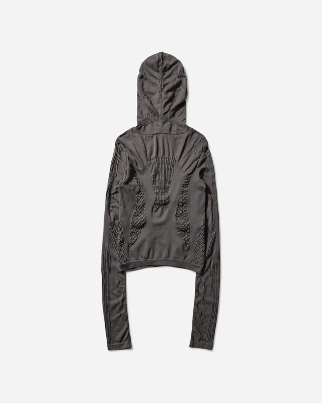 Seamless Knit Cropped Hoodie