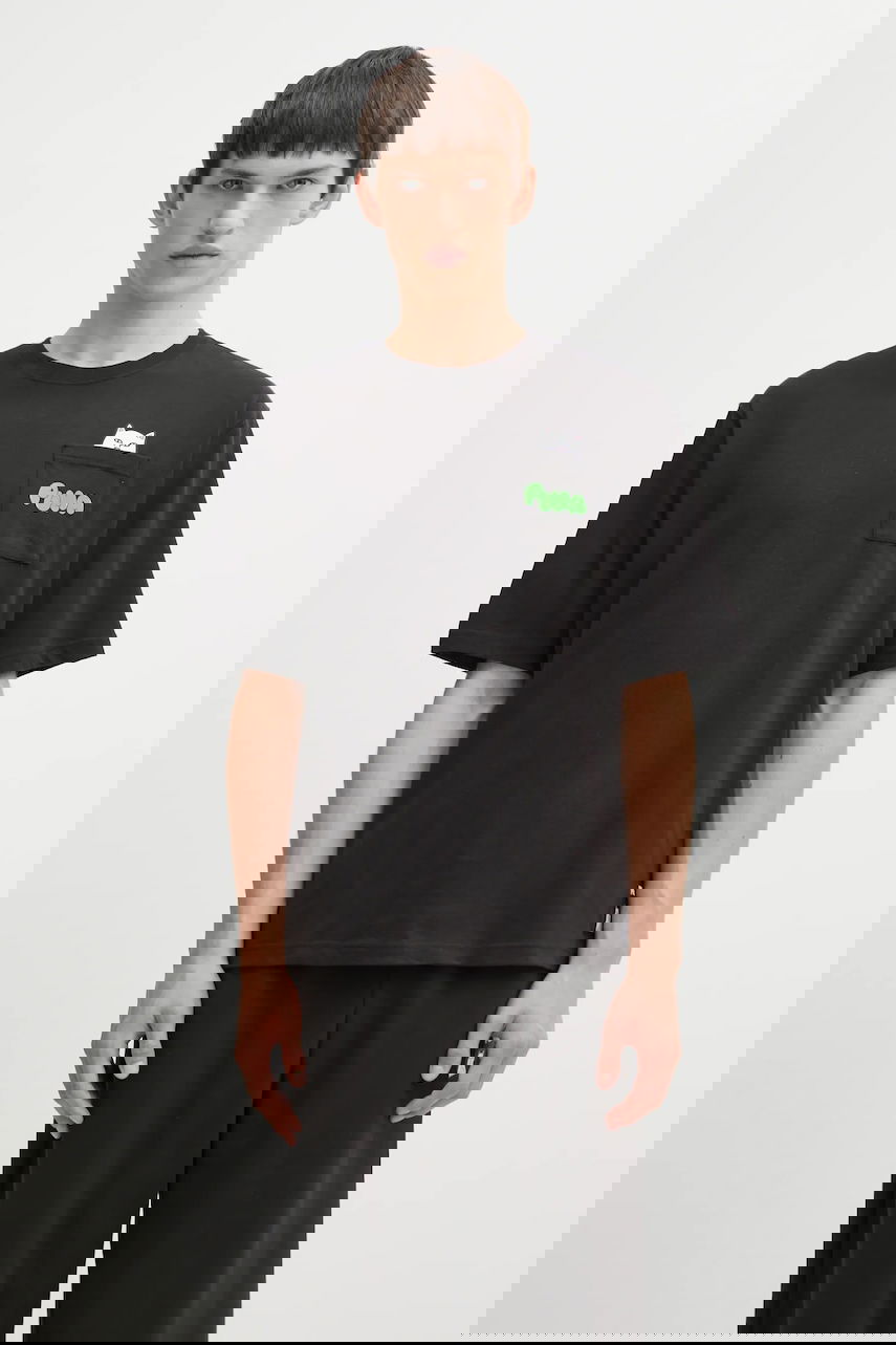 Тениска Puma Puma x RIPNDIP T-Shirt with Peeking Cat Pocket Print Черно | 633779, 0