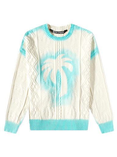 Пуловер Palm Angels Sprayed Palm Cable Knit Sweat Многоцветен | PMHE007S23KNI0040340