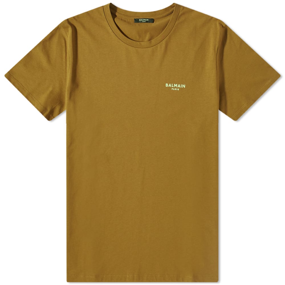 Тениска Balmain Eco Small Logo Printed Tee Зелено | AH1EF000BB04-UDQ, 0