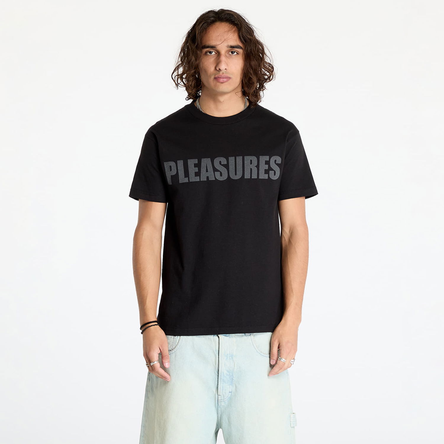 Тениска Pleasures Security T-Shirt Black Черно | P24F069 BLACK, 0