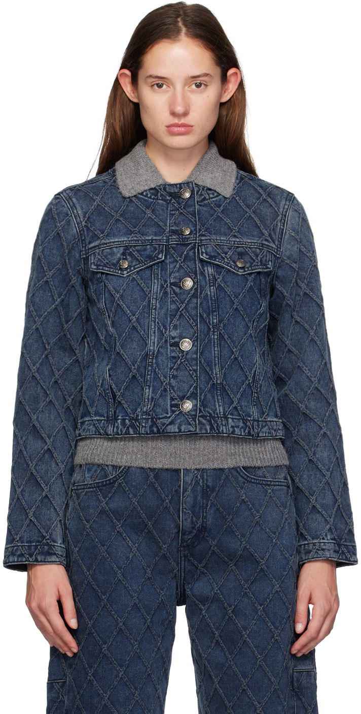 Яке rag & bone Quilted Denim Jacket Синьо | WDD24F1438Q2KA, 0