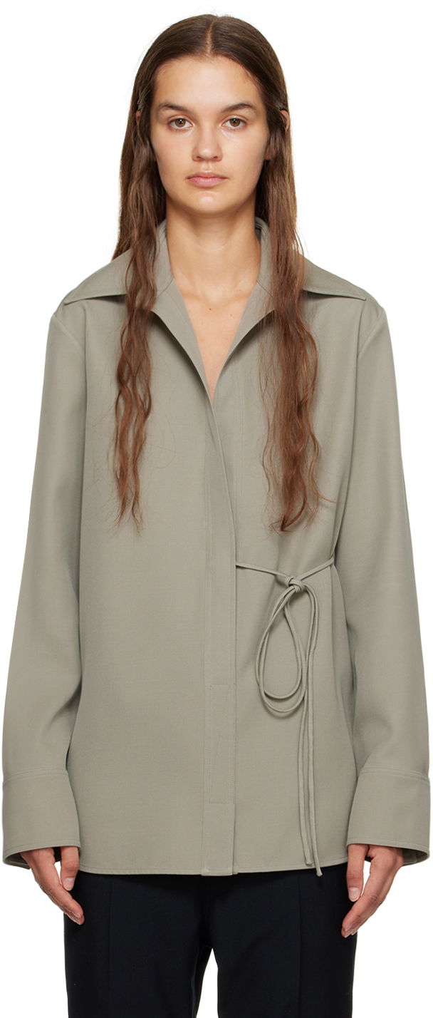 Риза Jil Sander Wrap Shirt Сиво | J02DL0154_J40002, 0