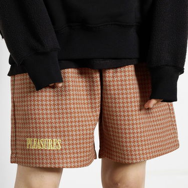 Къси панталони Pleasures Intercept Houndstooth Shorts Кафяво | P23F007-BROWN, 4