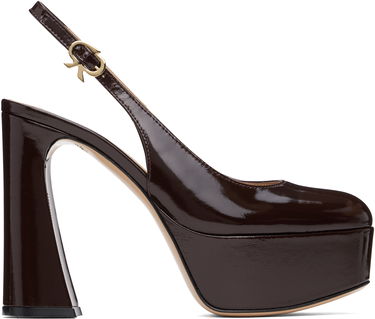 Кецове и обувки Gianvito Rossi Bessie Slingback Platform Heels Кафяво | G95569-70RIC-NUI, 0