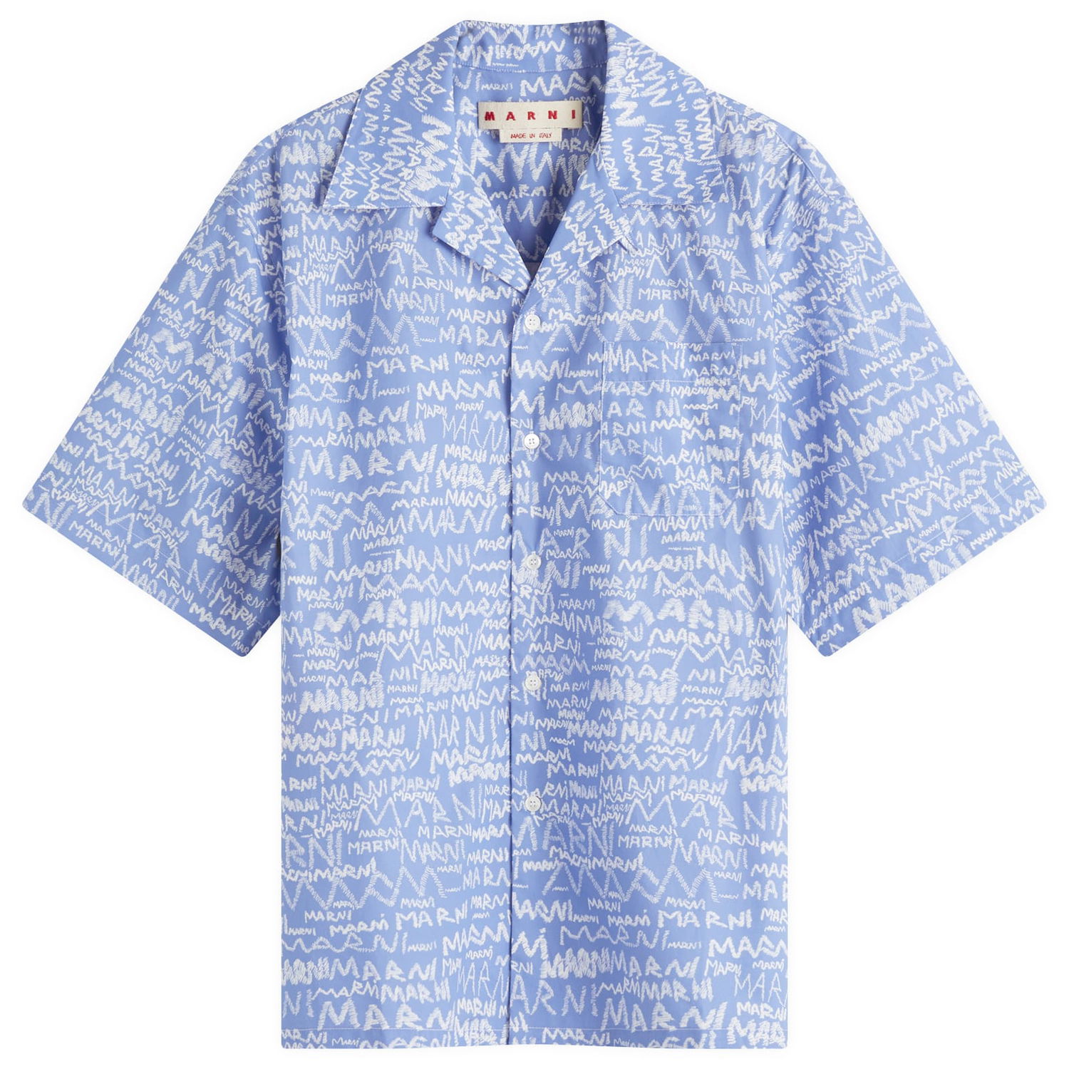 Риза Marni Marni Pencil Logo Vacation Shirt Синьо | CUMU0213A5-UTC464-MPB26, 1