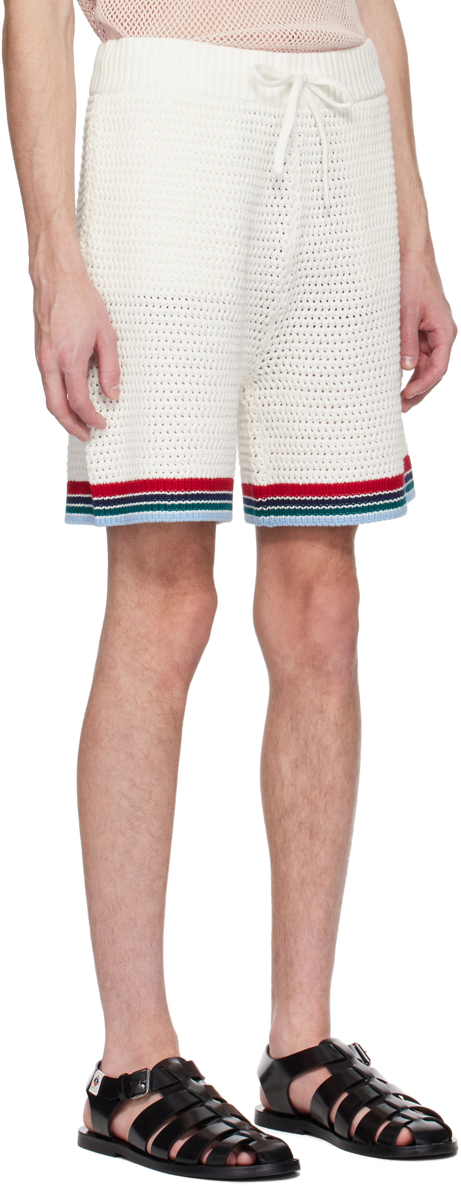Къси панталони Casablanca Casablanca Gothic Crochet Shorts Бяло | MS25-KW-921-01, 1