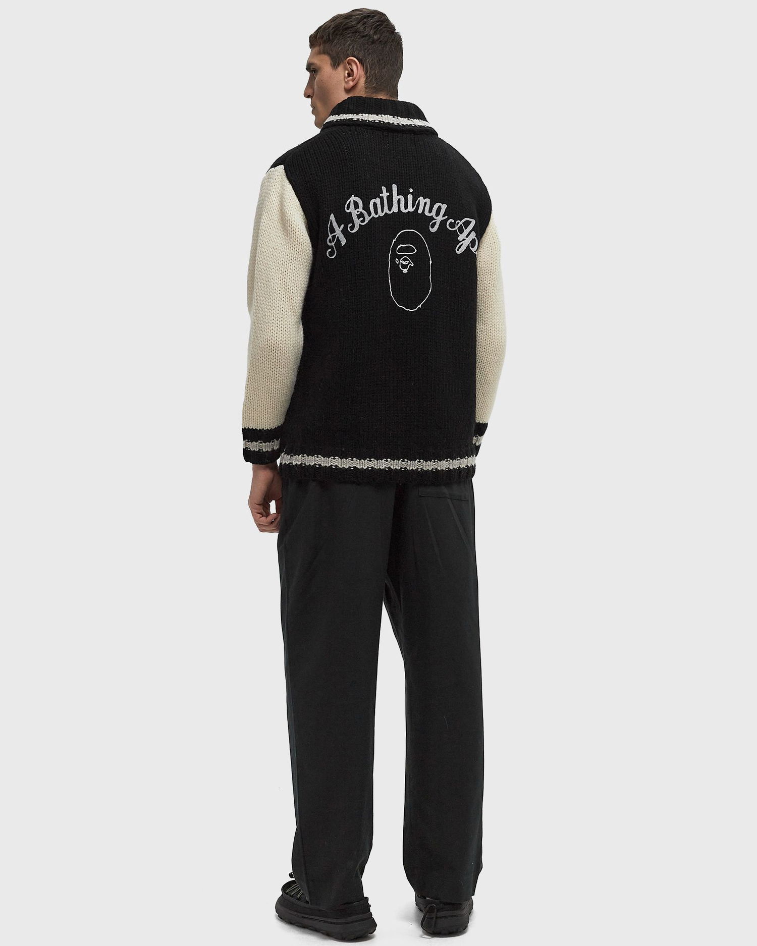 Яке бомбър BAPE COWICHAN CARDIGAN Черно | 001KNK801002MBLK, 1