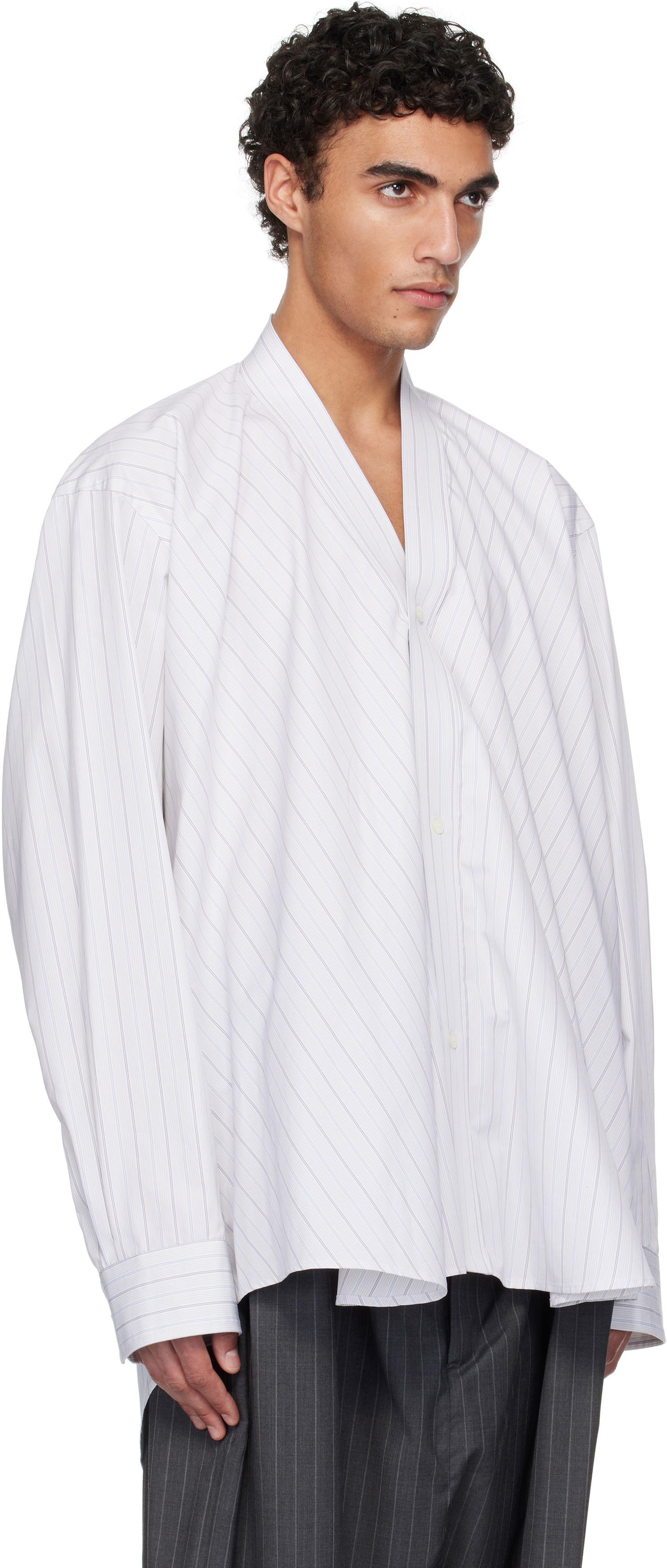 Риза HED MAYNER Hed Mayner Shawl Collar Shirt Бяло | HMMA60014A-HA130, 1